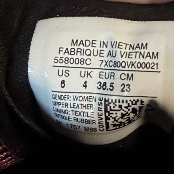 Converse Chuck Taylor All Star OX sneakers in Molasses/Black Metallic Leather - Picture 7 of 8